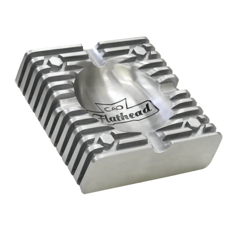 CAO Flathead 4Cigar Aluminum Ashtray Stogies World Class Cigars